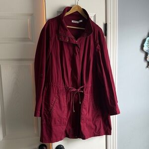 JustFab Women's Maroon Utility Jacket